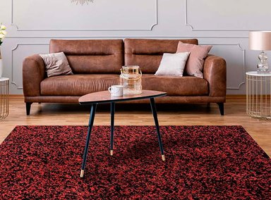 ALFOMBRA IDETEX SHAGGY 150 X 200 CM BICOLOR NEGRO ROJO - 5