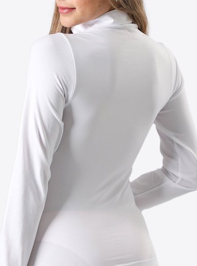 CAMISETA FLORES MANGA LARGA CUELLO SUBIDO - 2