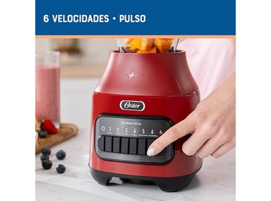 LICUADORA OSTER BLSTPEG-RPB VASO VIDRIO 6 VELOCIDADES MÁS PULSO - 3
