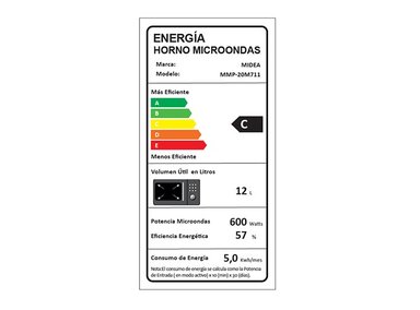 MICROONDAS MIDEA 20 L MMP-20M711N N PLATO GIRATORIO - 4