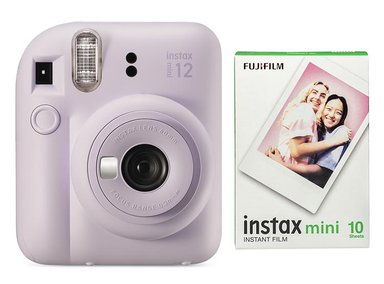 COMBO CÁMARA INSTANTÁNEA FUJI INSTAX MINI 12 LILA + FILM 10 - 1