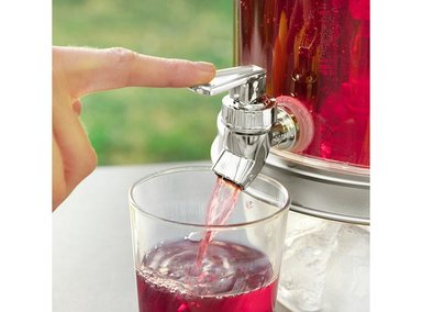 DISPENSADOR BEBIDAS INNOVAGOODS TWINTAP DOBLE CON DEPOSITOS DE HIELO Y BANDEJA PARA APERITIVOS  - 5