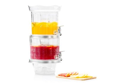 DISPENSADOR BEBIDAS INNOVAGOODS TWINTAP DOBLE CON DEPOSITOS DE HIELO Y BANDEJA PARA APERITIVOS  - 7