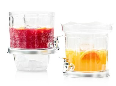 DISPENSADOR BEBIDAS INNOVAGOODS TWINTAP DOBLE CON DEPOSITOS DE HIELO Y BANDEJA PARA APERITIVOS  - 8
