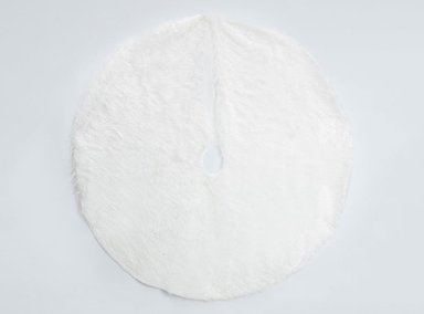 ADORNO NAVIDEÑO RIPLEY HOME PIE DE ÁRBOL PELUDO BLANCO - 1