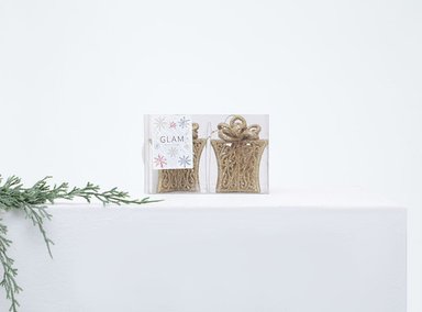 ADORNO NAVIDEÑO RIPLEY HOME SET X2 REGALO GOLD - 2