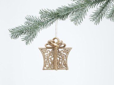 ADORNO NAVIDEÑO RIPLEY HOME SET X2 REGALO GOLD - 1