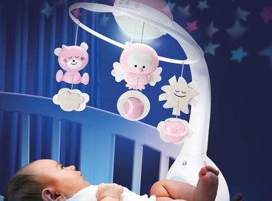 MÓVIL BEBE INFANTINO PROYECTOR MUSICAL 3 EN 1 ROSADO - 2