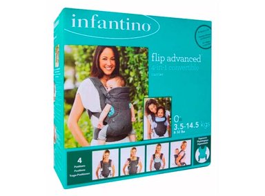 PORTA BEBÉ FLIP 4 EN 1 GRIS INFANTINO - 6