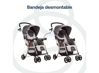 COCHE PASEO BEBE CUNA TWISTER SX GRIS BEBESIT - 6