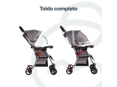 COCHE PASEO BEBE CUNA TWISTER SX GRIS BEBESIT - 7