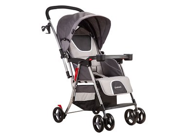 COCHE PASEO BEBE CUNA TWISTER SX GRIS BEBESIT - 1