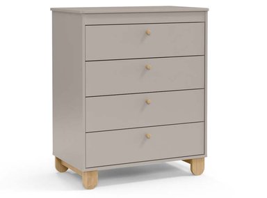 CÓMODA KIDSCOOL ZUPI 4 CAJONES GRIS - 1