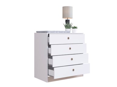 CÓMODA KIDSCOOL AMORE 4 CAJONES MADERA BLANCO - 2