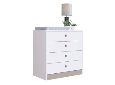CÓMODA KIDSCOOL AMORE 4 CAJONES MADERA BLANCO - 1