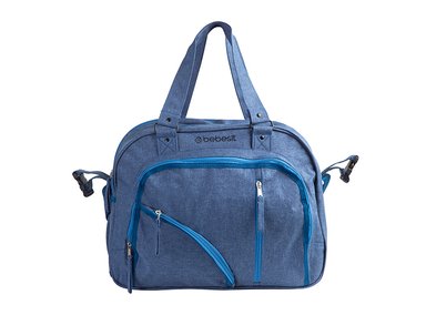 BOLSO MATERNAL BEBESIT 318SX CON PORTA MAMADERA Y MUDADOR DENIM - 2