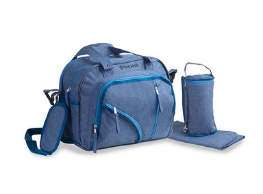 BOLSO MATERNAL BEBESIT 318SX CON PORTA MAMADERA Y MUDADOR DENIM - 4