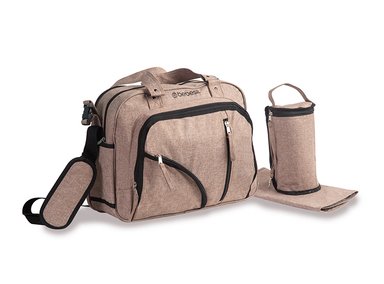 BOLSO MATERNAL BEBESIT 318SX CON PORTA MAMADERA Y MUDADOR OLIVA CLARO - 4