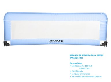 BARANDA BEBESIT HL19 METAL AZUL - 3