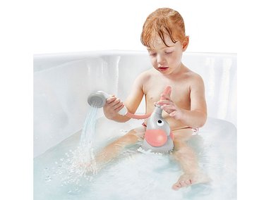 JUEGO DE BAÑO ELEFANTE DUCHA INTERACTIVO ROSADO INFANTIL BEBÉ - 5