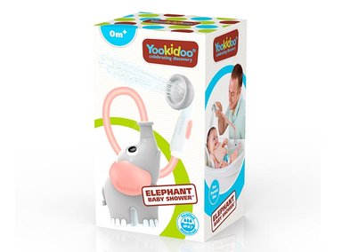 JUEGO DE BAÑO ELEFANTE DUCHA INTERACTIVO ROSADO INFANTIL BEBÉ - 7