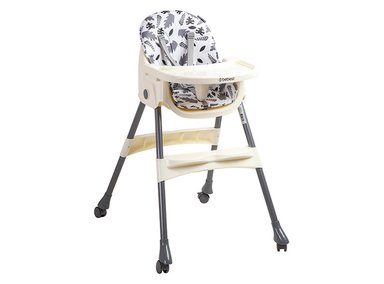 SILLA DE COMER BEBE STEPS PLEGABLE CON RUEDAS GRIS BEBESIT - 2