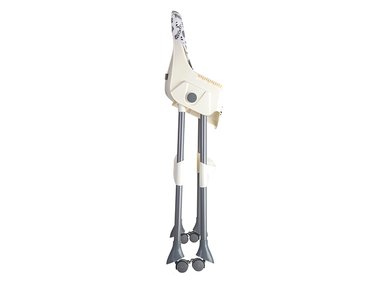 SILLA DE COMER BEBE STEPS PLEGABLE CON RUEDAS GRIS BEBESIT - 4
