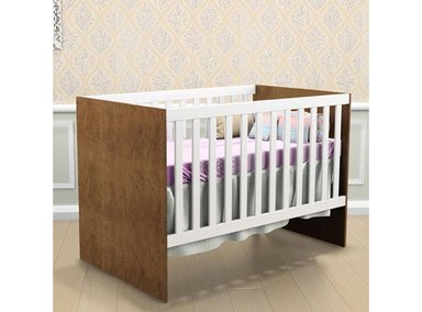 CUNA KIDSCOOL GABI BARANDA AJUSTABLE BLANCO/CAFÉ - 5