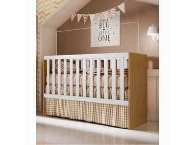 CUNA KIDSCOOL GABI BARANDA AJUSTABLE BLANCO/CAFÉ - 7