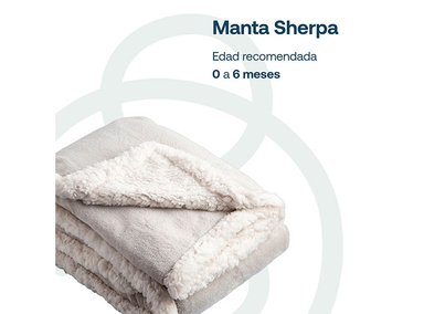 MANTA SHERPA DE POLAR GRIS BEBESIT - 2