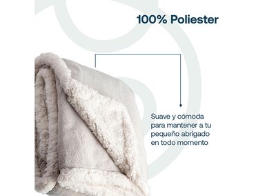 MANTA SHERPA DE POLAR GRIS BEBESIT - 4