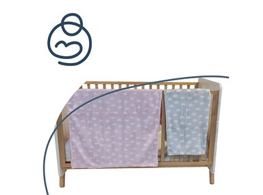 PACK 2 MANTAS BEBESIT BEBÉ HIPOALERGÉNICAS ROSADO 110 X 150 CM - 5