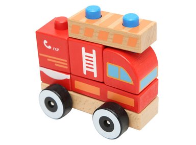 JUGUETE DE MADERA BABY WAY BOMBERO - 1