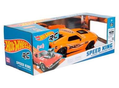 VEHÍCULO RADIO CONTROLADO HOT WHEELS SPEED KING AZUL 1:12 - 6