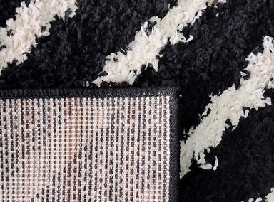 BAJADA DE CAMA IDETEX SHAGGY GUIZA NEGRO 50X100 - 3