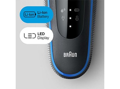 AFEITADORA INALÁMBRICA BRAUN 51-B1000S AZUL  - 10