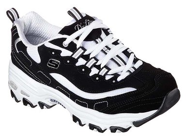 ZAPATILLAS MUJER SKECHERS URBANAS NEGRO D LITES BIGGEST FAN - 3