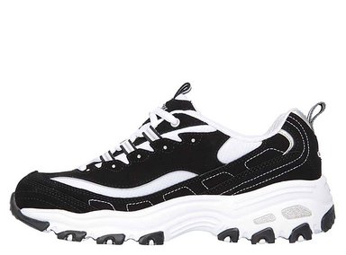 ZAPATILLAS MUJER SKECHERS URBANAS NEGRO D LITES BIGGEST FAN - 4
