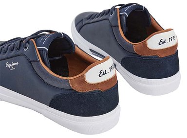 ZAPATILLAS HOMBRE PEPE JEANS AZUL KENTON COURT M - 4
