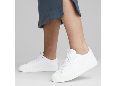 ZAPATILLAS MUJER PUMA URBANAS BLANCO VIKKY STACKED CUERO - 9