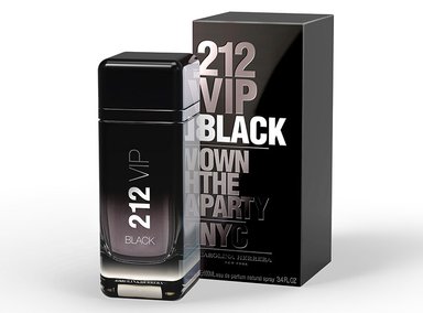 PERFUME CAROLINA HERRERA 212 VIP BLACK HOMBRE EDP 100 ML - 2