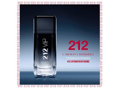 PERFUME CAROLINA HERRERA 212 VIP BLACK HOMBRE EDP 100 ML - 8