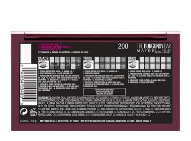 PALETA SOMBRA DE OJOS MAYBELLINE BURGUNDY BAR - 4