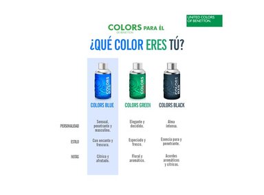 PERFUME BENETTON COLORS BLUE HOMBRE EDT 100 ML - 7