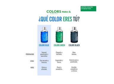 PERFUME BENETTON COLORS BLUE HOMBRE EDT 60 ML - 7