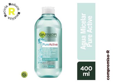 AGUA MICELAR GARNIER PURE ACTIVE 400 ML - 1