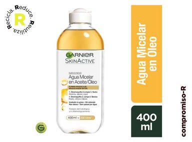 AGUA MICELAR GARNIER SKIN ACTIVE ÓLEO 400 ML - 1