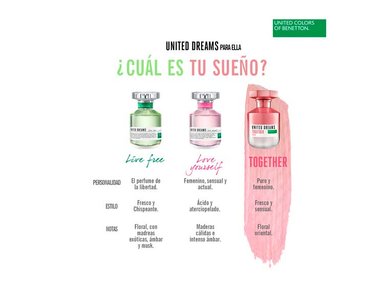 PERFUME BENETTON UNITED DREAMS TOGETHER FOR HER MUJER EDT 80 ML - 6