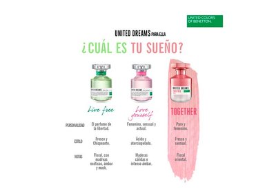PERFUME BENETTON UNITED DREAMS TOGETHER FOR HER MUJER EDT 50 ML - 6