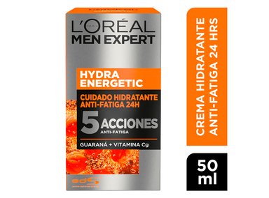 CREMA FACIAL LOREAL HIDRATANTE DERMO EXPERTISE HYDRA ENERGETIC ANTIFATIGA MEN EXPERT 50 ML - 1
